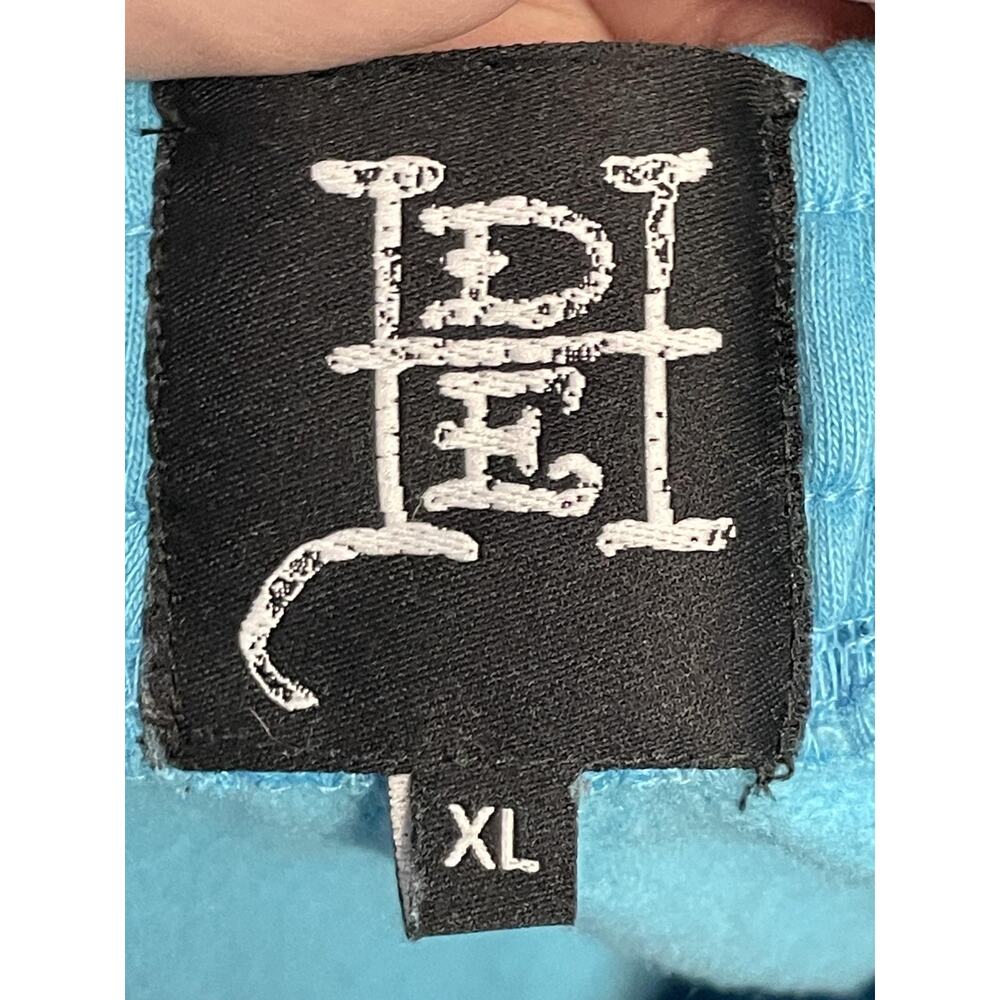 Ed Hardy Shorts Mens XL Blue Skull Tattoo Graphic Sweat Elastic Waist Pockets - Picture 9 of 11